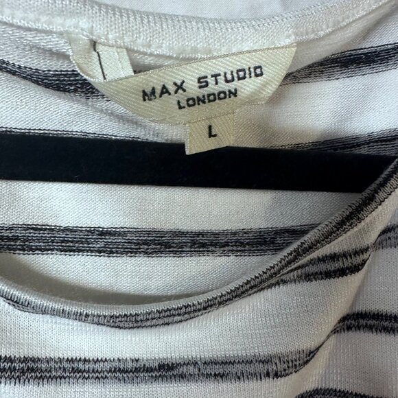 Max Studio Women’s Size L Soft Knit Blouse Top Casual Fall Layering old money - Picture 5 of 7